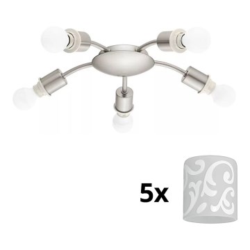 Eglo - Plafoniera LED MY CHOICE 5xE14/4W/230V  cromo opaco/bianco