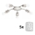 Eglo - Plafoniera LED MY CHOICE 5xE14/4W/230V  cromo opaco/bianco
