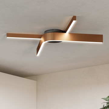 Eglo - Plafoniera LED RGBW dimmerabile 2xLED/18W/230V rame/nero