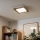 Eglo - Plafoniera LED RGBW dimmerabile a montaggio superficiale SALOBRENA-C WOOD LED/16W/230V 2700-6500K 34x34 cm marrone + telecomando