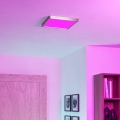 Eglo - Plafoniera LED RGBW dimmerabile da bagno LED/13,5W/230V 2700-6500K 29,5x29,5 cm IP44 cromo opaco
