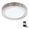 Eglo - Plafoniera LED RGBW dimmerabile FUEVA-C LED/15,6W/230V Bluetooth Ø 22,5 cm