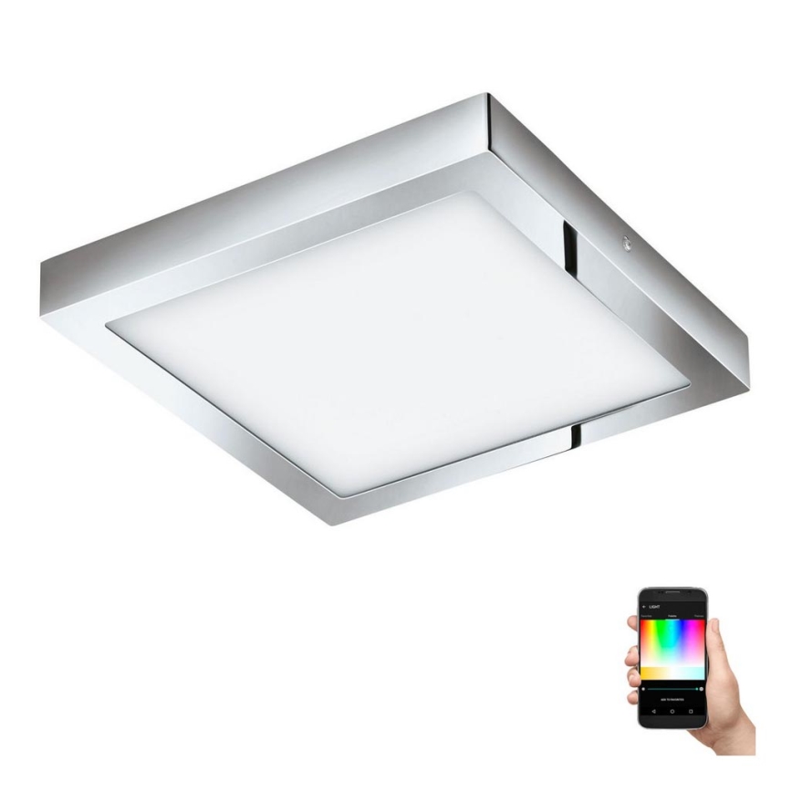 Eglo - Plafoniera LED RGBW dimmerabile FUEVA-C LED/21W/230V Bluetooth IP44 30x30 cm