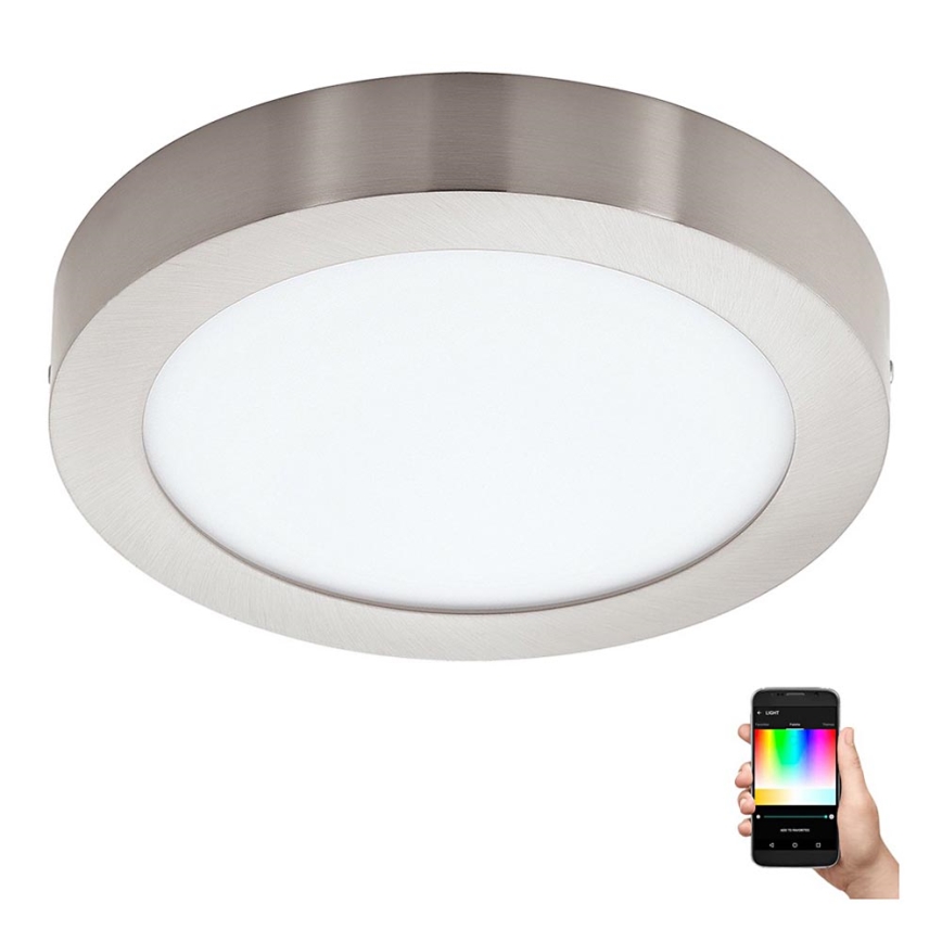 Eglo - Plafoniera LED RGBW dimmerabile FUEVA-C LED/21W/230V con Bluetooth, Ø 30 cm