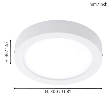 Eglo - Plafoniera LED RGBW dimmerabile FUEVA-C LED/21W/230V Ø 30 cm