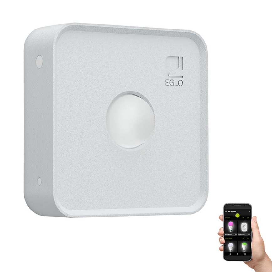 Eglo - Sensore di movimento esterno CONNECT SENSOR 12 m 3xAA bianco IP44