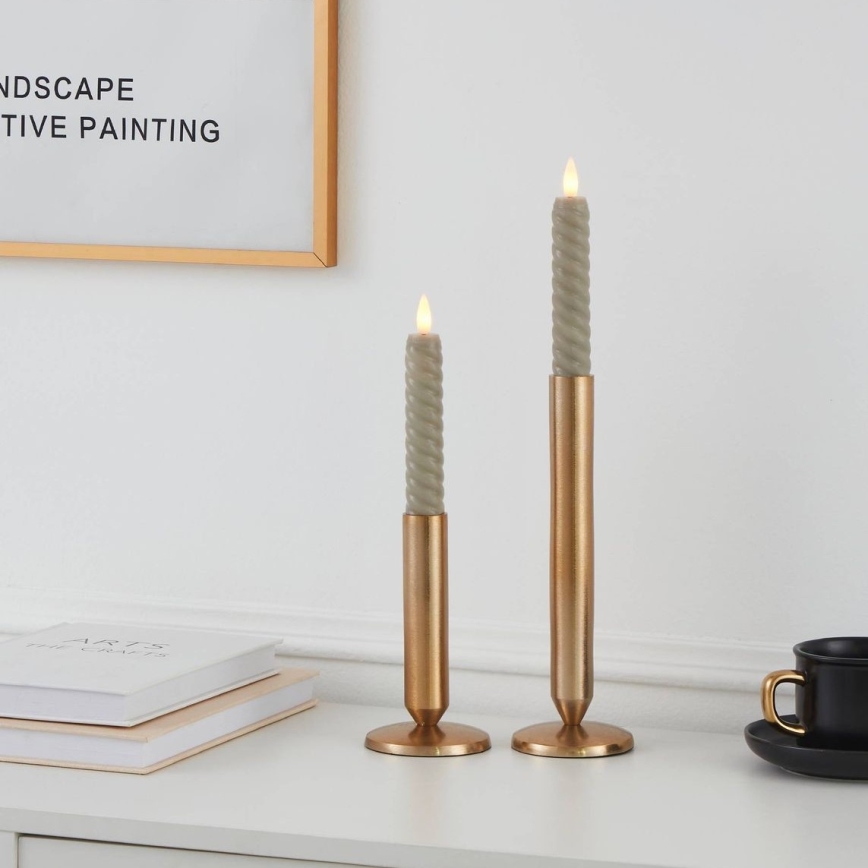 Eglo - SET 2x LED Candele LED/1xAAA 15 cm beige
