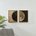Eglo - SET 2x Pittura su tela 43x33 cm nero/oro