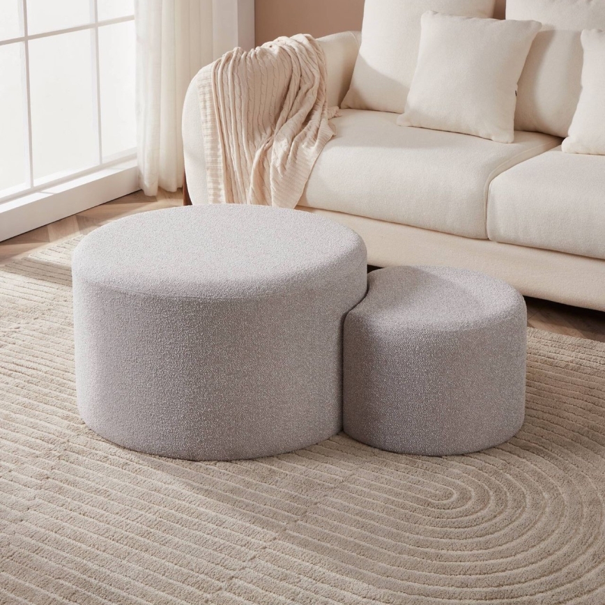 Eglo - SET 2x Pouf diam. 45,5/70 cm grigio