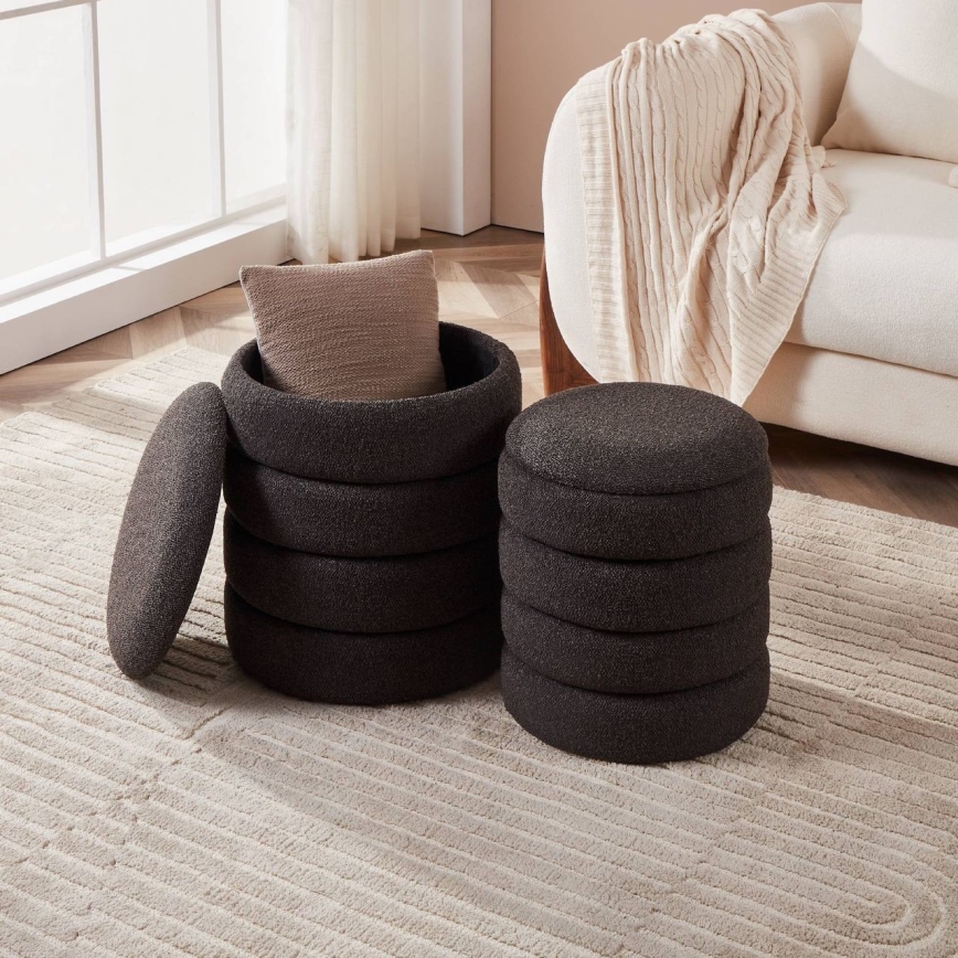 Eglo - SET 2x Sgabello diametro 33,5/40 cm nero