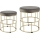 Eglo - SET 2x Sgabello grigio/oro