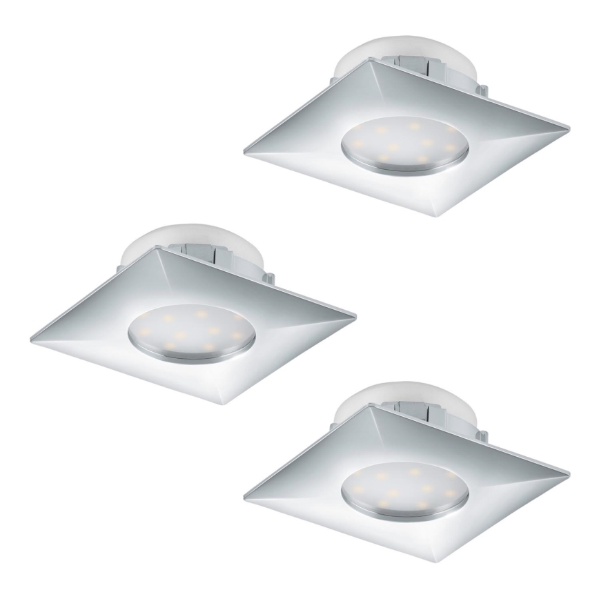 Eglo - SET 3pz Lampada LED da incasso PINEDA 1xLED/6W/230V