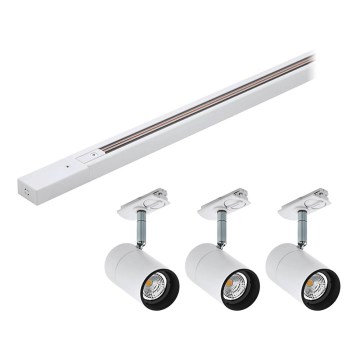Eglo - SET 3x Faretto 1xGU10/5W/230V + sistema binario bianco