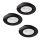 Eglo - SET 3xLED Lampada da incasso per bagno 1xGU10/4W/230V IP44 nero