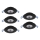 Eglo - Set 5x faretti da incasso LED 4,9W/230V 2700/4000/6500K Ø 9 cm nero