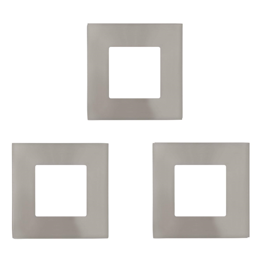 Eglo - Set da 3 faretti da incasso a LED FUEVA 1xLED/2,7W/230V 8,5x8,5 cm