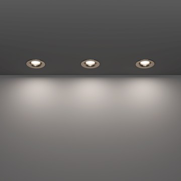 Eglo - Set da 3 faretti da incasso LED per bagno, 4,9 W / 230 V, 2700/4000/6500K, Ø 8,8 cm, IP65, finitura cromo opaco
