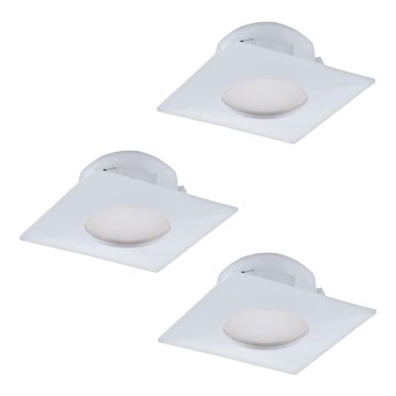 Eglo - Set da 3 faretti da incasso LED PINEDA LED/6W/230V