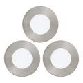 Eglo - Set da 3 faretti LED da incasso FUEVA 1xLED/2,7W/230V Ø 8,5 cm