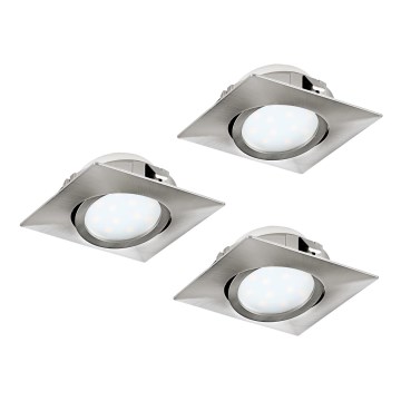 Eglo - Set da 3 faretti LED da incasso PINEDA LED/4,9W/230V