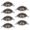 Eglo - Set da 7 faretti LED da incasso LED/4,9W/230V 2700/4000/6500K Ø 9 cm cromo opaco
