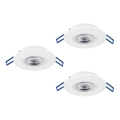 Eglo - Set di 3 faretti da incasso LED/4,9W/230V 2700/4000/6500K Ø 9 cm bianco