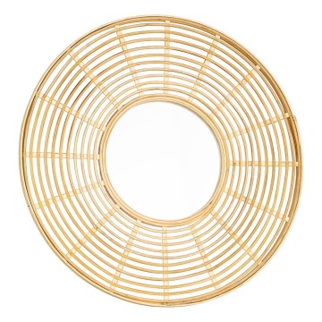 Eglo - Specchio da parete diam. 55 cm in bambù