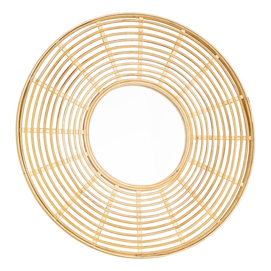 Eglo - Specchio da parete diam. 55 cm in bambù