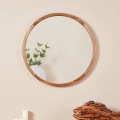 Eglo - Specchio da parete diam. 70 cm marrone