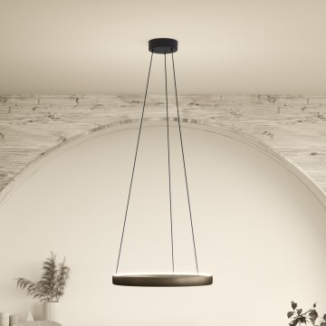 Eglo Stars of Light - Lampadario LED dimmerabile a sospensione con cavo e sensore di movimento 2xLED/25W/230V 2200-6500K Ø 80 cm marrone