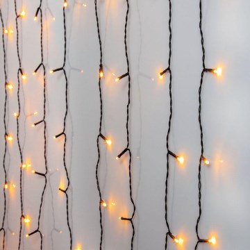 Eglo - Tenda luminosa LED da esterno 120xLED 1,8m IP44 bianco caldo