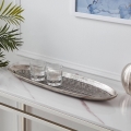 Eglo - Vassoio decorativo 16,5x54 cm argento