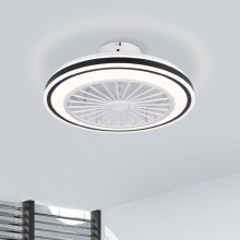 Eglo - Ventilatore da soffitto dimmerabile a LED LED/25,5W/230V bianco/nero 2700-6500K + telecomando