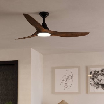 Eglo - Ventilatore da soffitto LED/19W/230V 3000/4000/5000K Ø 132 cm marrone + telecomando