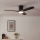 Eglo - Ventilatore da soffitto LED dimmerabile, 17W, 230V, 3000/4000/5000K, Ø132 cm, nero, con telecomando