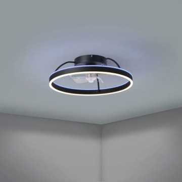 Eglo - Ventilatore da soffitto LED RGBW dimmerabile LED/36W/230V 3000-6500K nero + telecomando