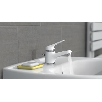 Eisl NI075SCR - Rubinetto per lavabo SPEED bianco/cromato lucido