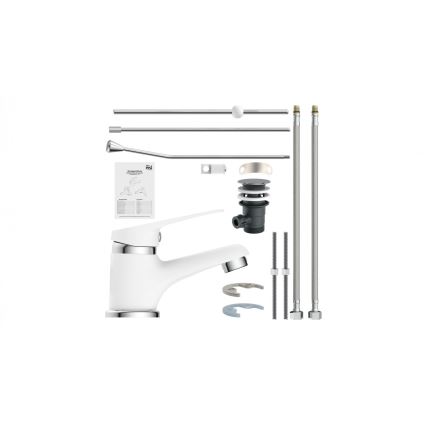 Eisl NI075SCR - Rubinetto per lavabo SPEED bianco/cromato lucido