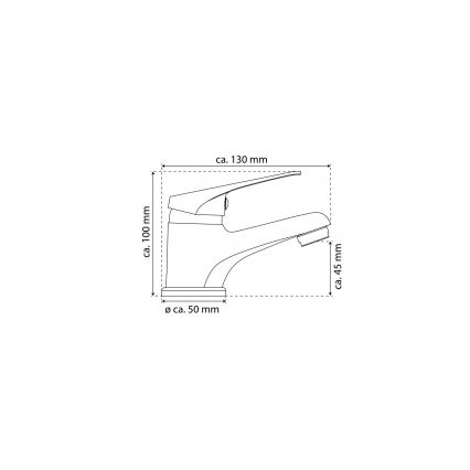 Eisl NI075SCR - Rubinetto per lavabo SPEED bianco/cromato lucido