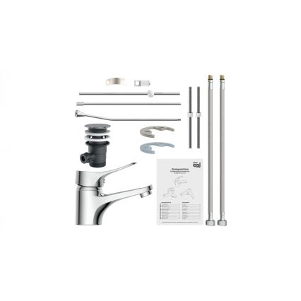 Eisl NI075VECR - Miscelatore per lavabo + piletta con troppopieno VERONA, cromo lucido