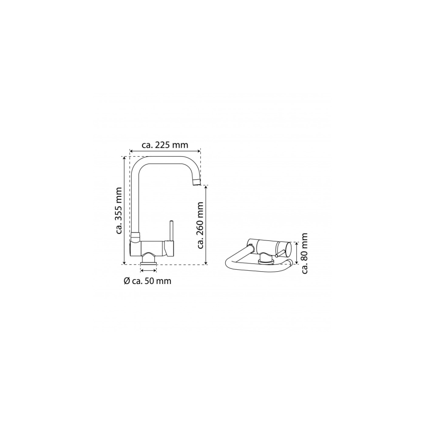 Eisl NI182-0335T - Miscelatore per lavello FLEXO, cromo lucido
