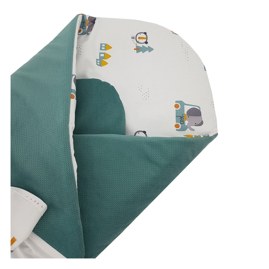 EKO - Coperta fasciante in cotone CARS 75x75 cm
