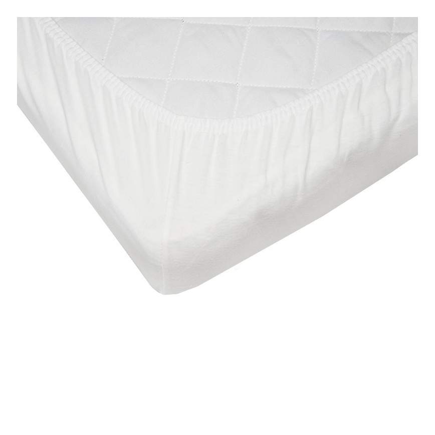 EKO - Telo impermeabile con elastico JERSEY 120x60 cm bianco
