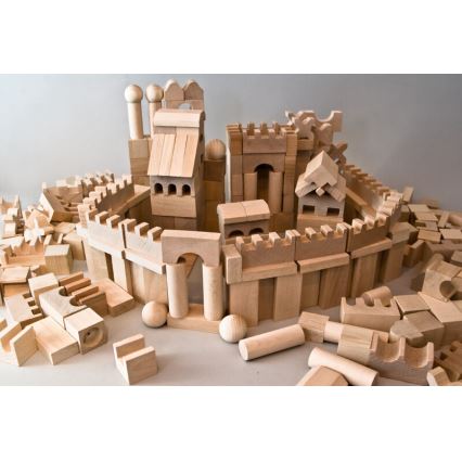EkoToys - Blocchi di legno naturali 220 pezzi