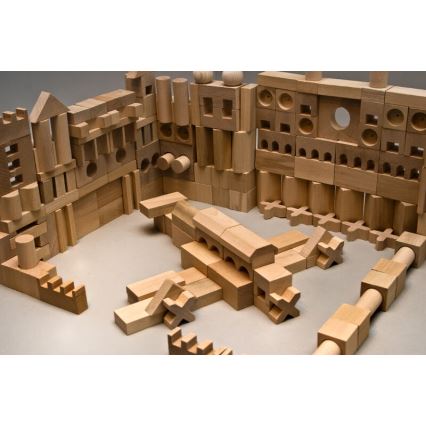 EkoToys - Blocchi di legno naturali 220 pezzi