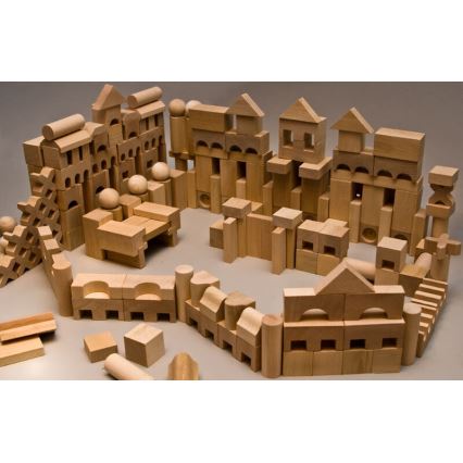 EkoToys - Blocchi di legno naturali 220 pezzi