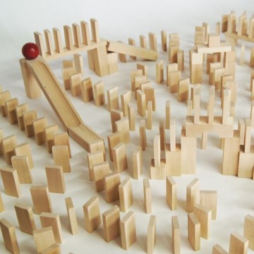 EkoToys - Domino di legno 830 pz faggio
