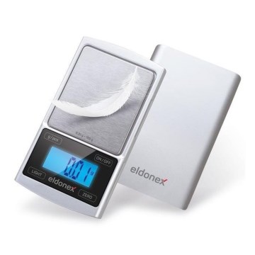 ELDONEX EKS-4040-SL - Bilancia di alta precisione 2xCR2032 argento