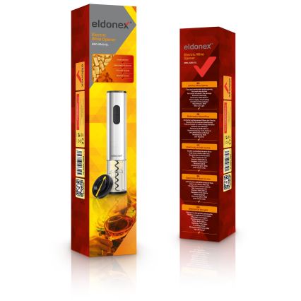 ELDONEX EWO-2200-SL - Apribottiglie elettrico 4xAA cromo opaco