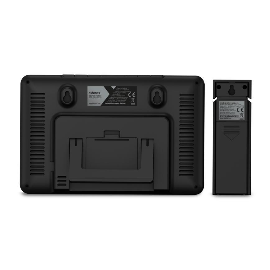 ELDONEX EWS-1010-BK - Stazione meteo con display LCD 2xAAA nero